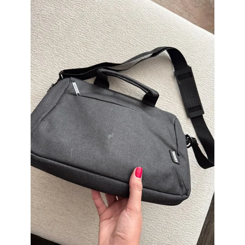 Lenovo 12in Laptop Bag T210 Grey Black Messenger Shoulder Bag Water-Repellent
